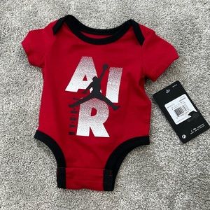 Air Jordan Newborn Red Black Onesie Brand New